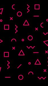 Preview wallpaper symbols, abstraction, pink