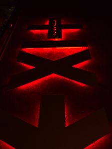 Preview wallpaper symbols, neon, red, backlight, dark