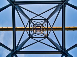 Preview wallpaper symmetry, minimalism, construction, bottom view