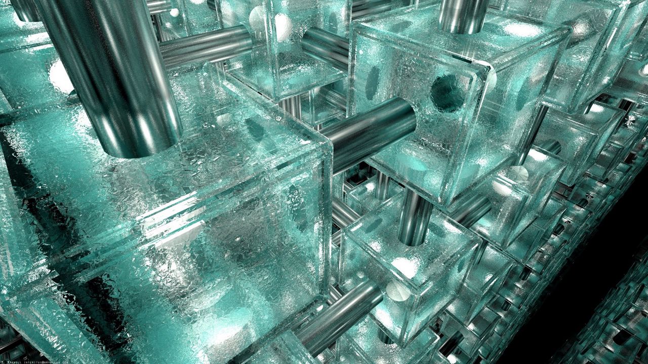 Wallpaper system, device, glass, ice, cube, metal