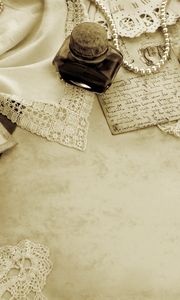 Preview wallpaper table, antique, things, black and white