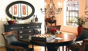 Preview wallpaper table, chairs, mirrors, recreation, room