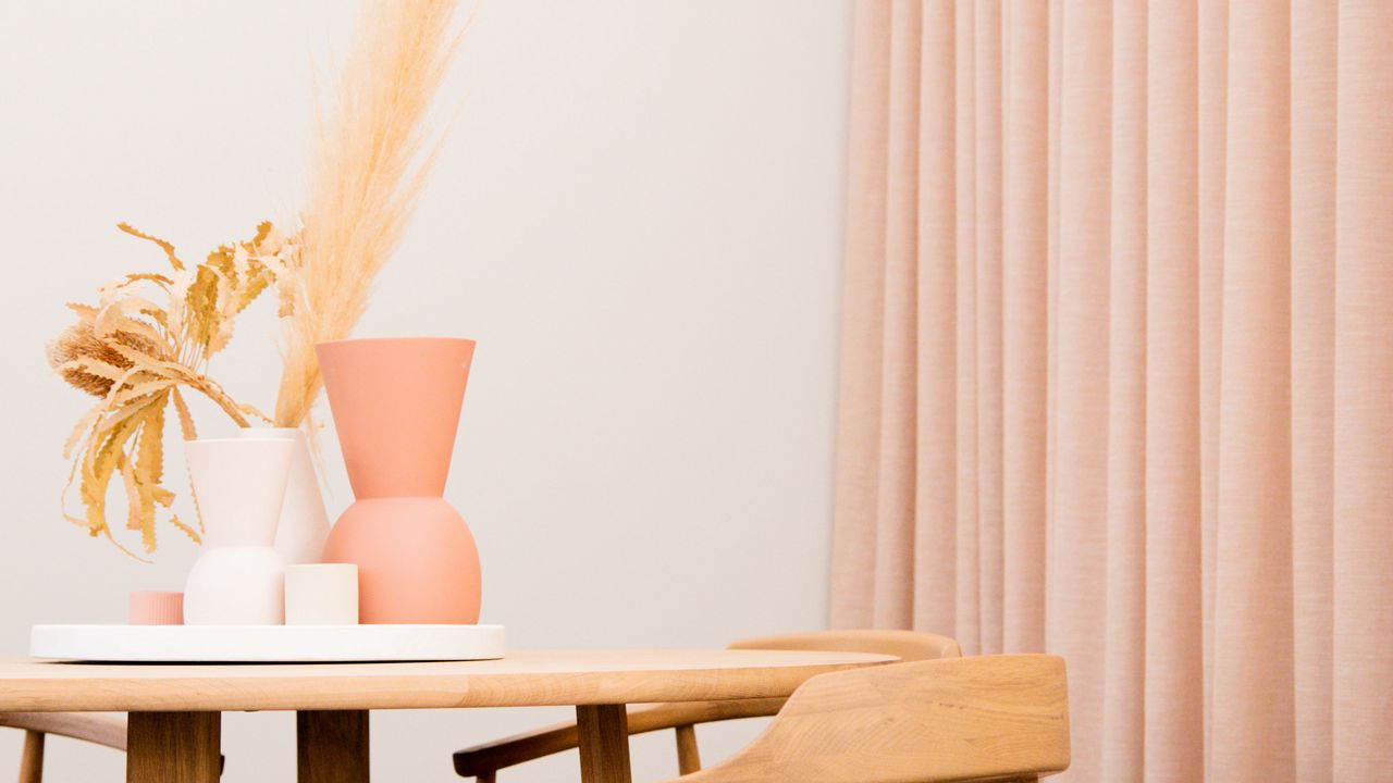 Wallpaper table, chairs, vase, interior, aesthetics, light