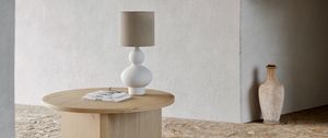 Preview wallpaper table, lamp, interior, minimalism