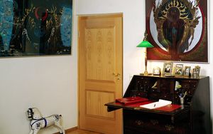 Preview wallpaper table, painting, door, horse