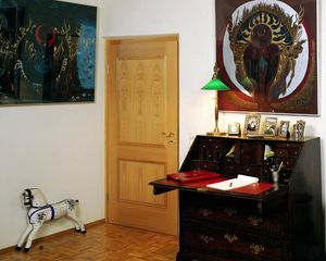 Preview wallpaper table, painting, door, horse