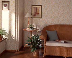 Preview wallpaper table, sofa, lamp, painting, wall