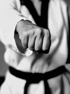 Preview wallpaper taekwondo, fight, fighter, fist, bw