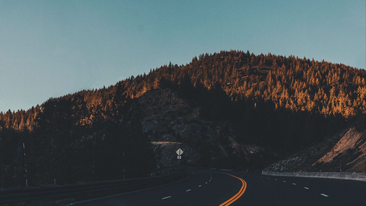 Wallpaper tahoe, california, road, mountains