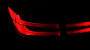 Preview wallpaper taillight, glow, darkness, red, black