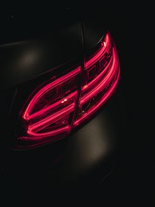 Preview wallpaper taillight, glow, red, dark, car