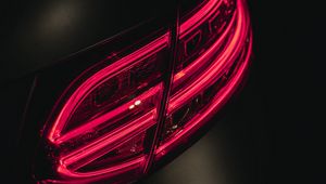 Preview wallpaper taillight, glow, red, dark, car