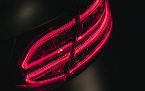 Preview wallpaper taillight, glow, red, dark, car