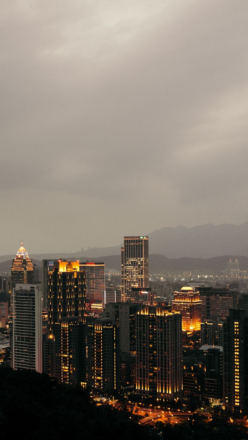 Download Wallpaper 800x14 Taipei Taiwan Skyscrapers Evening Iphone Se 5s 5c 5 For Parallax Hd Background
