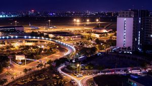 Preview wallpaper tan son nhat, airport, city, night