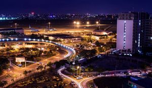 Preview wallpaper tan son nhat, airport, city, night