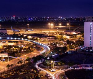 Preview wallpaper tan son nhat, airport, city, night