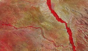 Preview wallpaper tana river, river, kenya, earth, planet, view from space