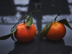 Preview wallpaper tangerines, drops, fruit, citrus