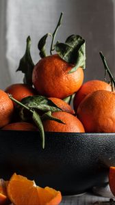 Preview wallpaper tangerines, fruit, orange, bowl