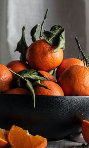 Preview wallpaper tangerines, fruit, orange, bowl