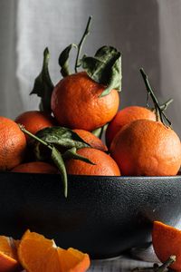 Preview wallpaper tangerines, fruit, orange, bowl