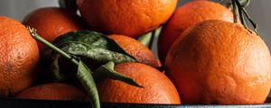 Preview wallpaper tangerines, fruit, orange, bowl