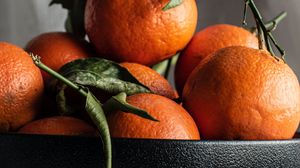 Preview wallpaper tangerines, fruit, orange, bowl