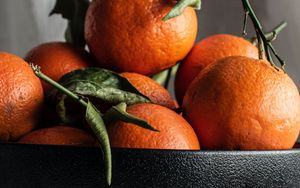 Preview wallpaper tangerines, fruit, orange, bowl