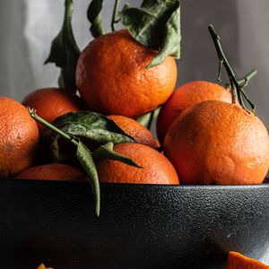 Preview wallpaper tangerines, fruit, orange, bowl