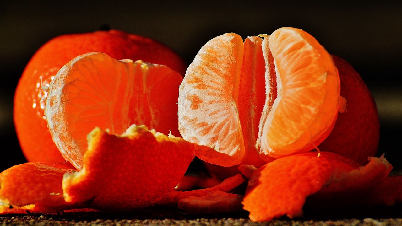 Wallpaper tangerines, fruit, peel