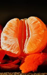 Preview wallpaper tangerines, fruit, peel