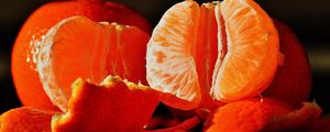 Preview wallpaper tangerines, fruit, peel