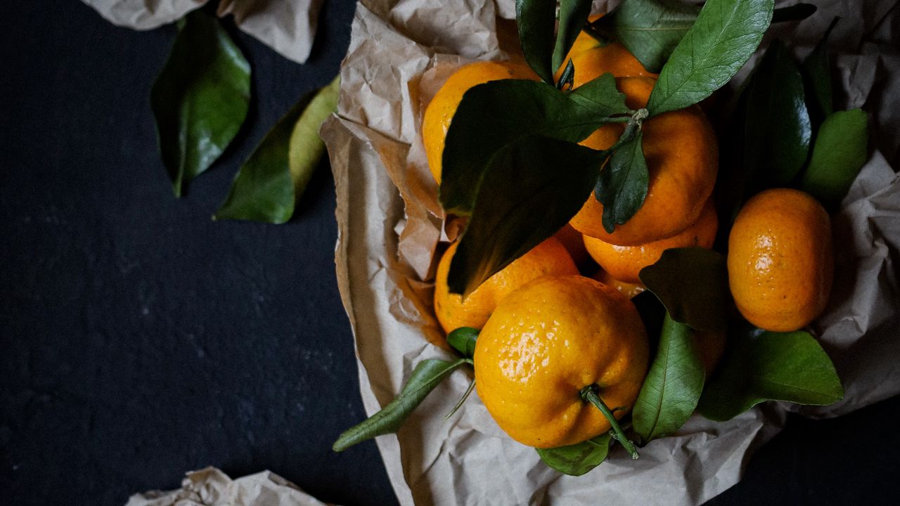 Wallpaper tangerines, fruits, citrus, wedges, zest