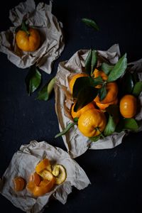 Preview wallpaper tangerines, fruits, citrus, wedges, zest