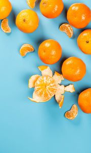 Preview wallpaper tangerines, fruits, citrus, slices, orange