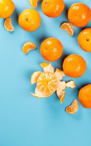 Preview wallpaper tangerines, fruits, citrus, slices, orange