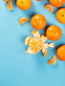 Preview wallpaper tangerines, fruits, citrus, slices, orange