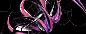 Preview wallpaper tangled, meandering, lines, fractal, abstraction