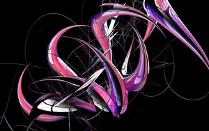 Preview wallpaper tangled, meandering, lines, fractal, abstraction