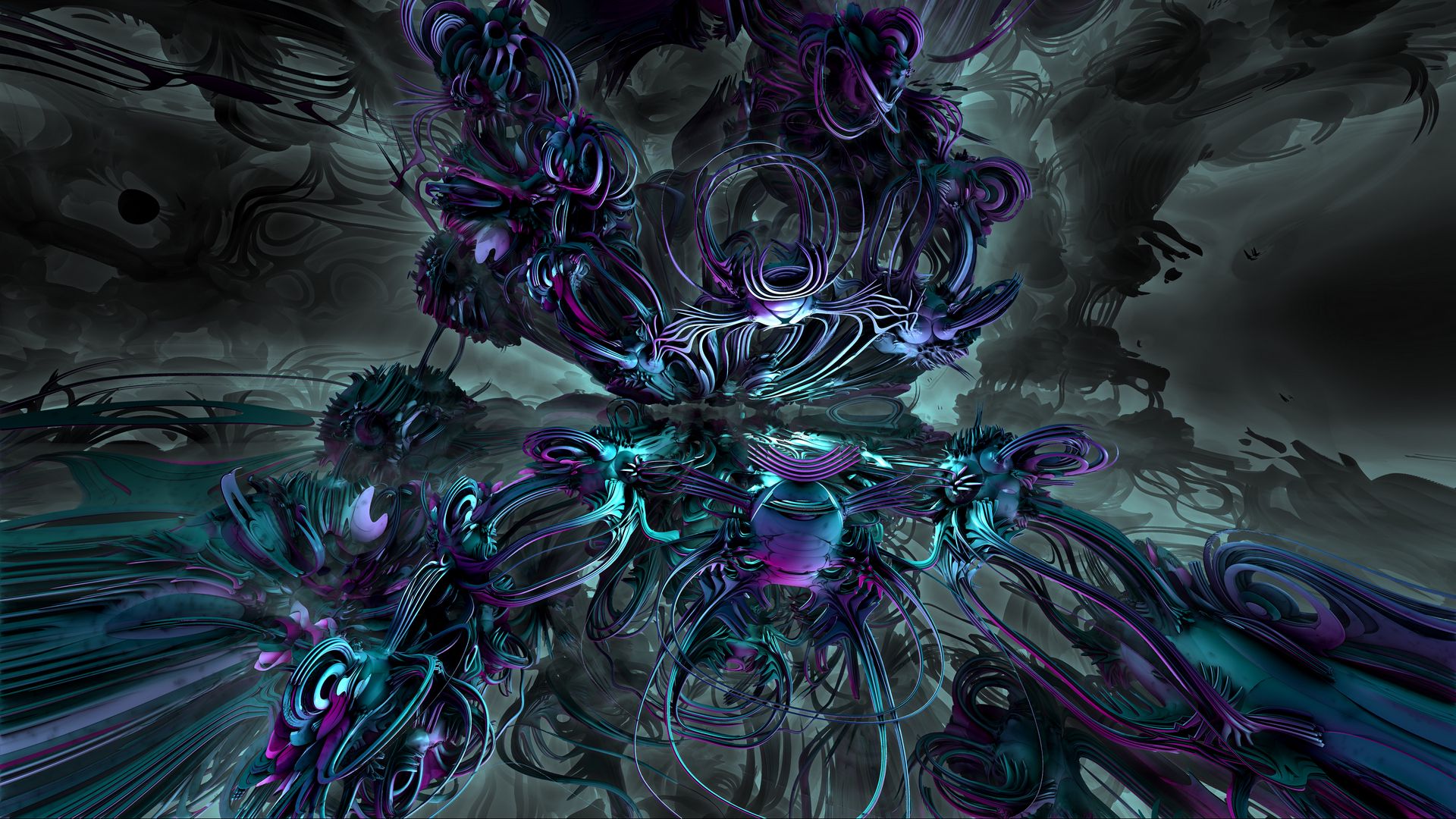 Download wallpaper 1920x1080 tangled, structure, fractal, 3d full hd ...