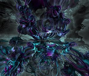 Preview wallpaper tangled, structure, fractal, 3d