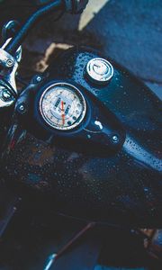 Preview wallpaper tank, motorcycle, drops, speedometer