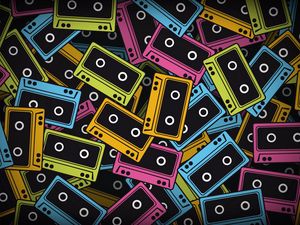 Preview wallpaper tapes, colorful, background