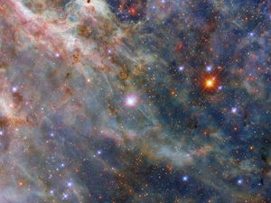 Preview wallpaper tarantula nebula, stars, glow, nebula, clouds, space