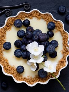 Preview wallpaper tartlet, blueberries, dessert