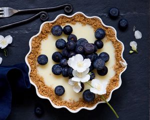 Preview wallpaper tartlet, blueberries, dessert