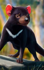 Preview wallpaper tasmanian devil, beast, animal, art, wildlife