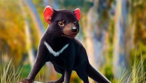 Preview wallpaper tasmanian devil, beast, animal, art, wildlife