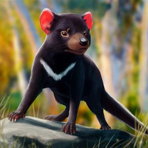 Preview wallpaper tasmanian devil, beast, animal, art, wildlife